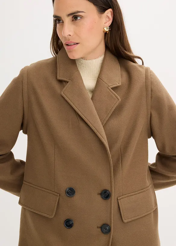 Cappotto morbido con maniche staccabili, bonprix