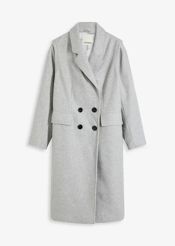 Cappotto morbido con maniche staccabili, bonprix