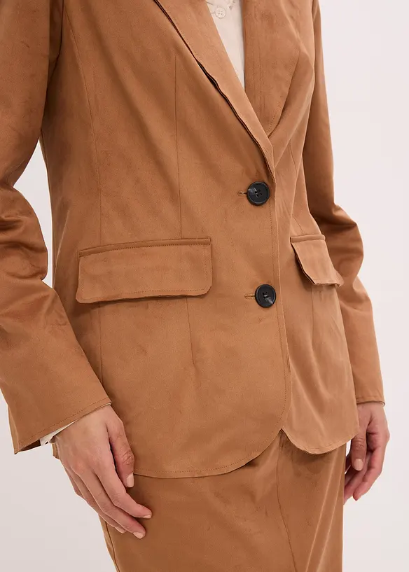 Blazer in similpelle scamosciata, bonprix