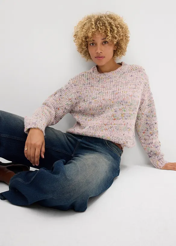 Maglione oversize in filato bouclé, bonprix