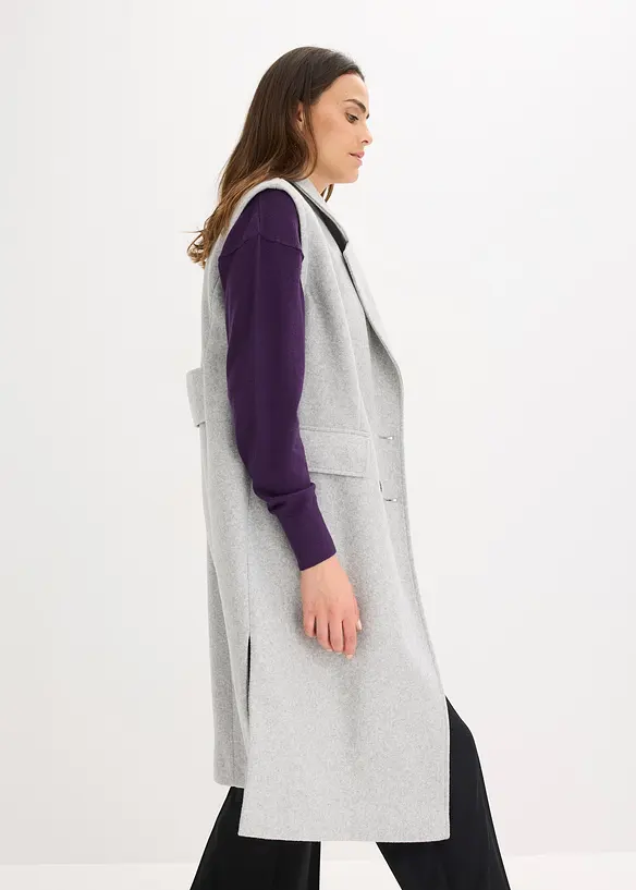 Cappotto morbido con maniche staccabili, bonprix
