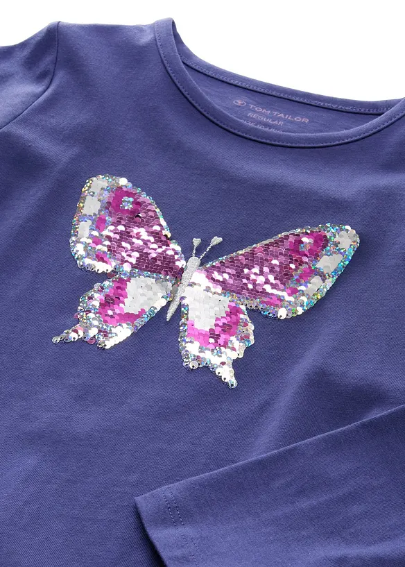 Maglia a maniche lunghe Tom Tailor in puro cotone, Tom Tailor