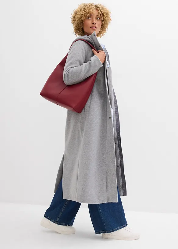 Cappotto lungo in simil lana, bonprix