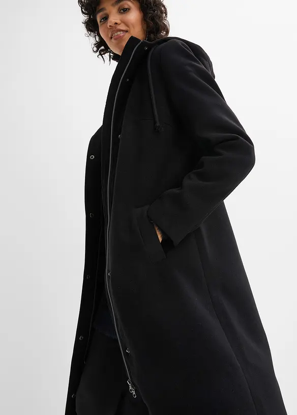 Cappotto lungo in simil lana, bonprix