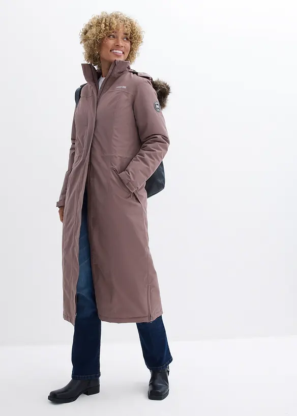 Giubbotto outdoor con pelliccia sintetica, impermeabile, bonprix