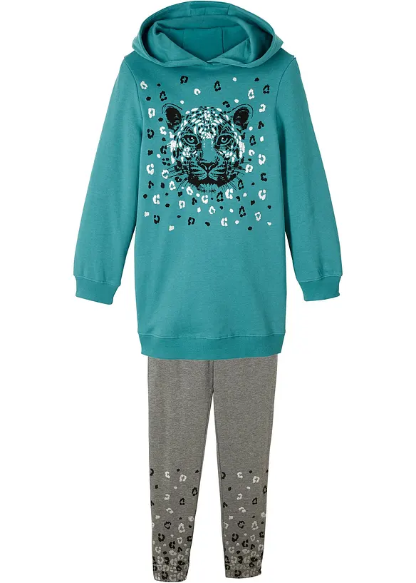 Felpa e leggings in misto cotone biologico (set 2 pezzi), bonprix