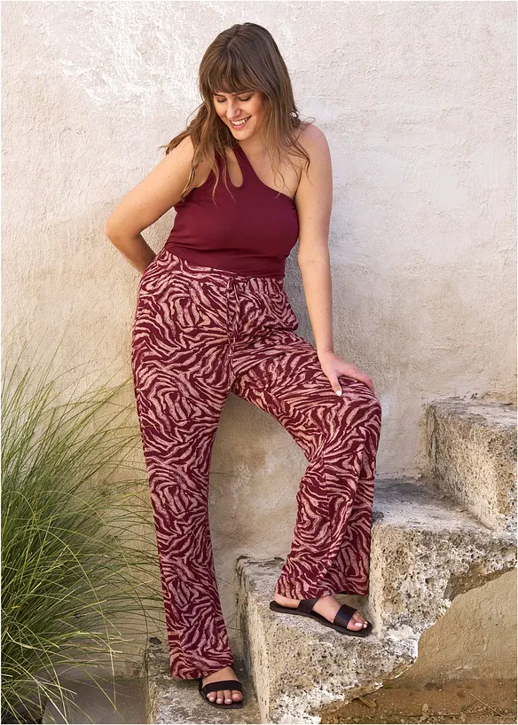 Pantaloni in jersey di viscosa fluente, bonprix