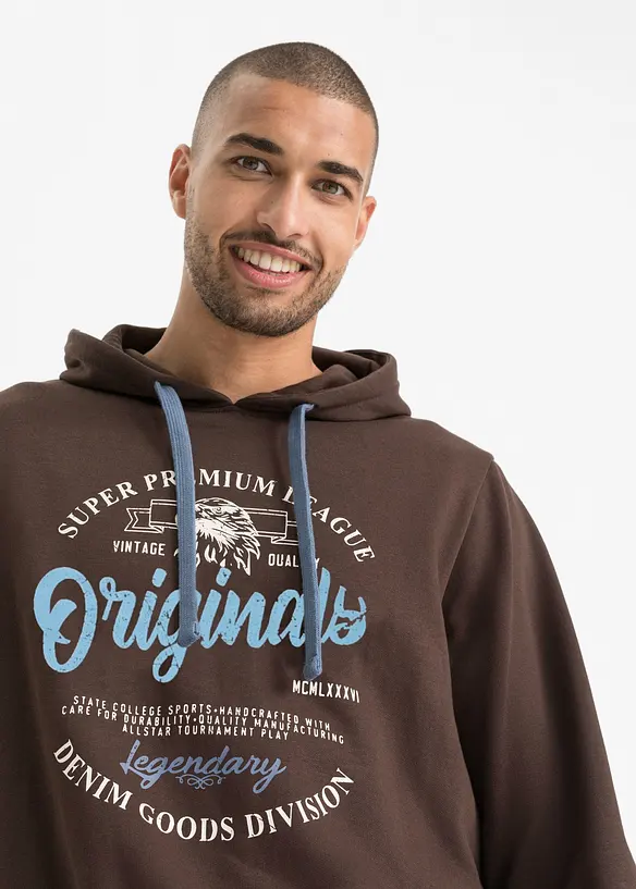 Felpa con cappuccio e taglio comfort, bonprix
