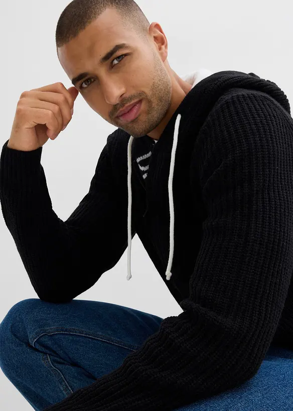Maglione con cappuccio, bonprix