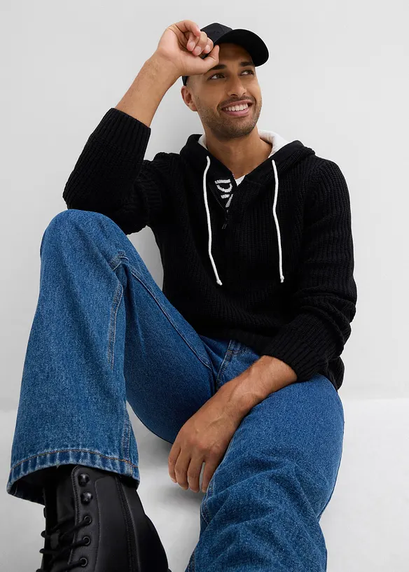 Maglione con cappuccio, bonprix