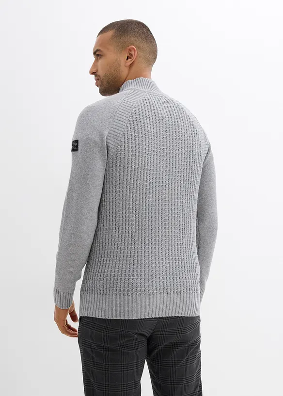Maglione a collo alto con cotone riciclato, bonprix