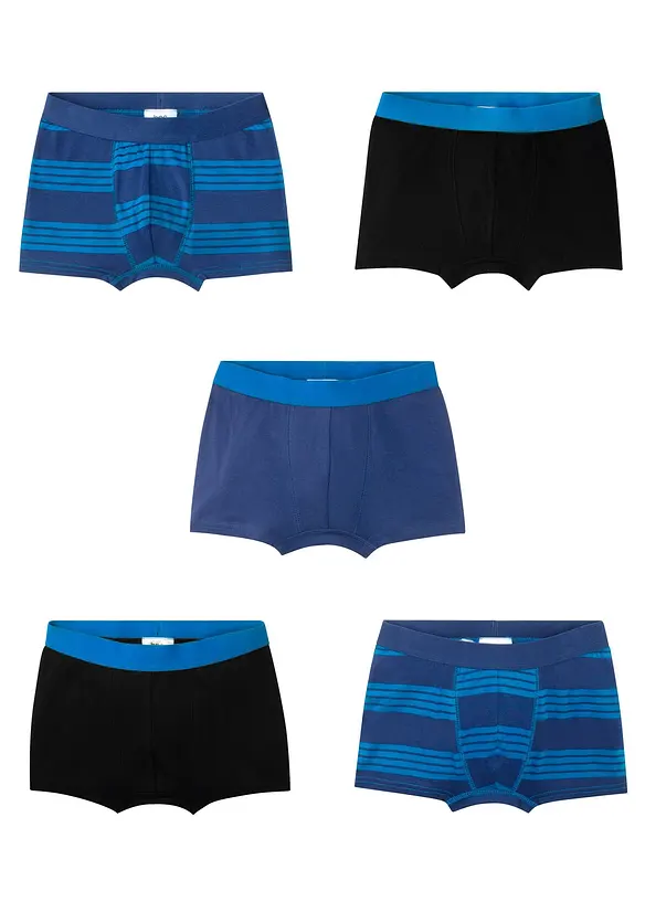Boxer aderenti con cotone morbido (pacco da 5), bonprix