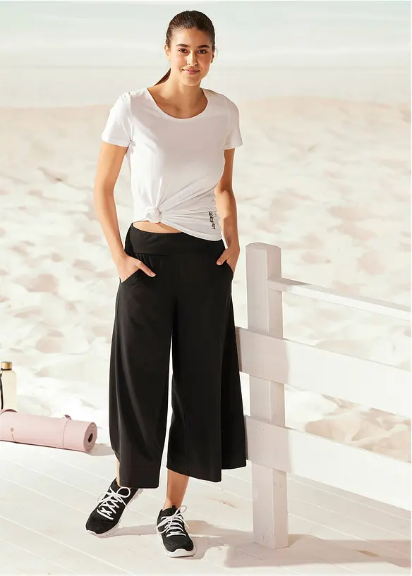Pantaloni culotte loungewear con gambe larghe, bonprix