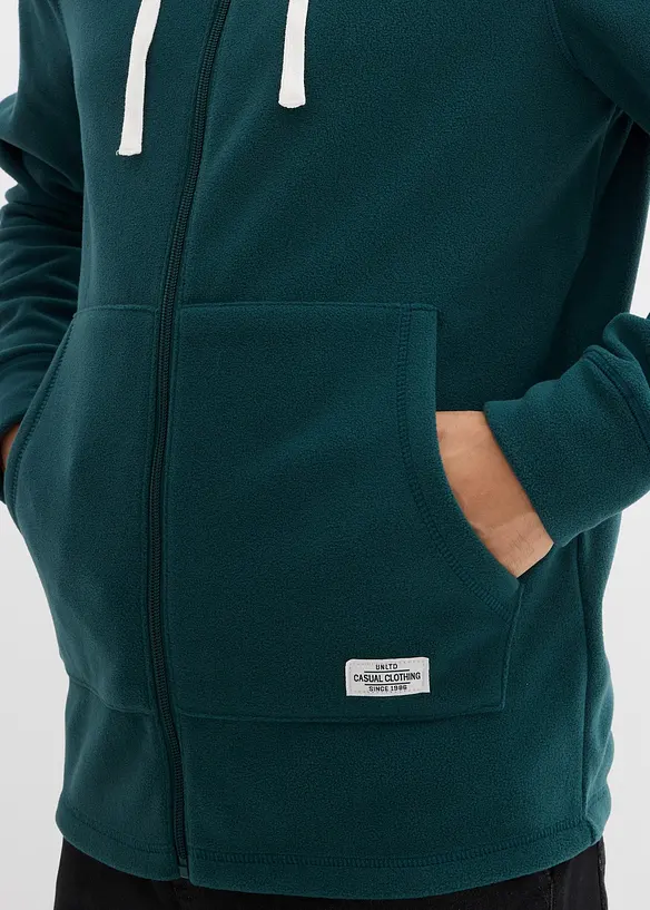 Giacca in pile con cappuccio, bonprix