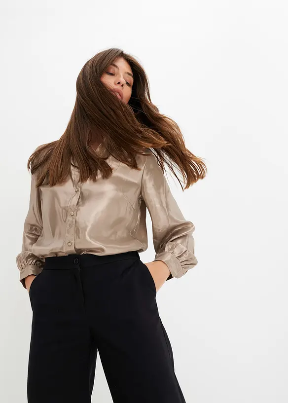 Camicetta in satin lucido, bonprix