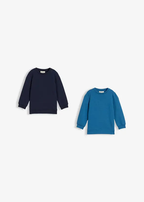 Felpa in misto cotone morbido (pacco da 2), bonprix