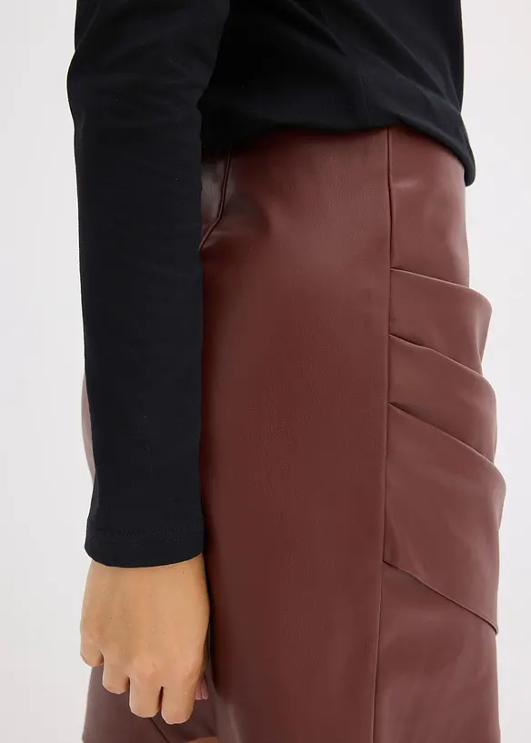 Gonna corta in similpelle, bonprix