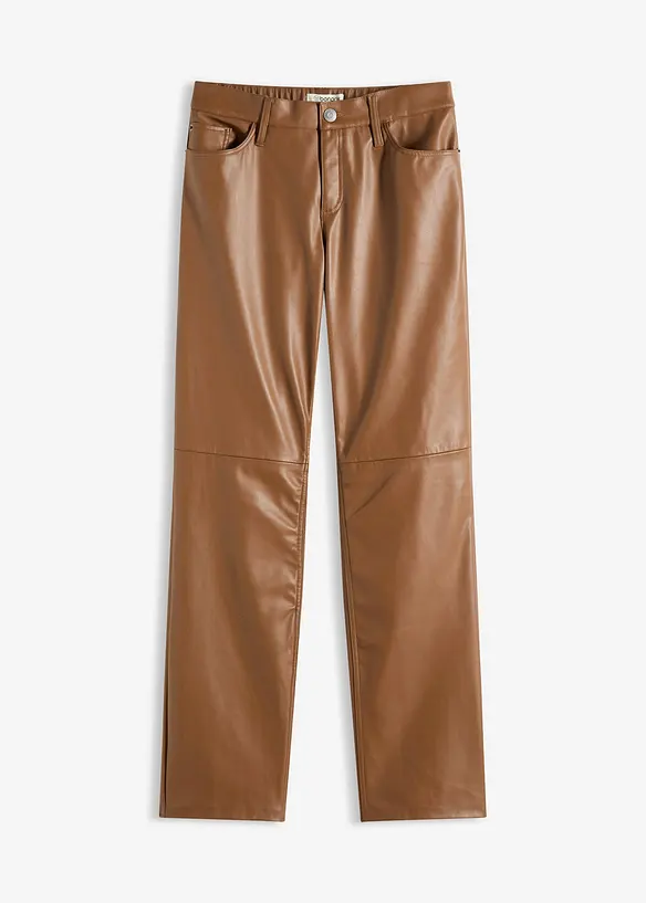 Pantaloni in similpelle con cinta comoda, bonprix