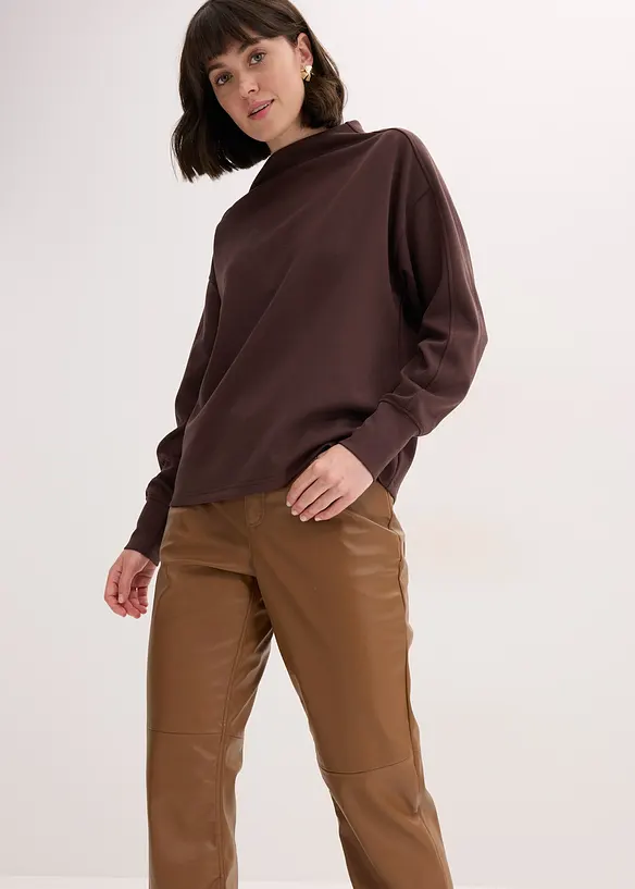 Pantaloni in similpelle con cinta comoda, bonprix