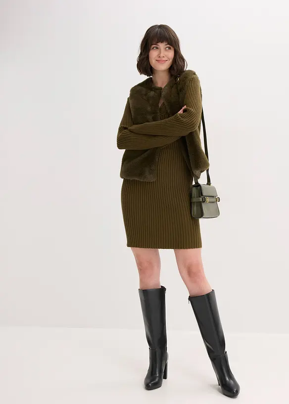 Abito in maglia di misto viscosa, bonprix