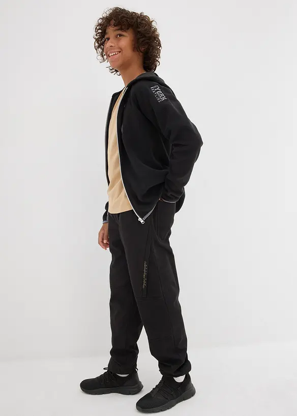 Pantaloni termici con elastico in vita e fodera in jersey, loose fit, bonprix