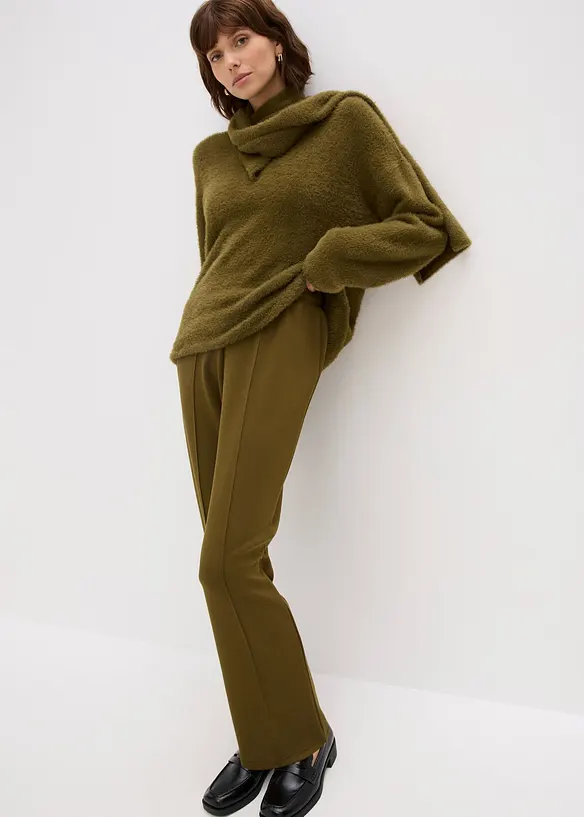 Pantaloni in felpa con viscosa, bonprix
