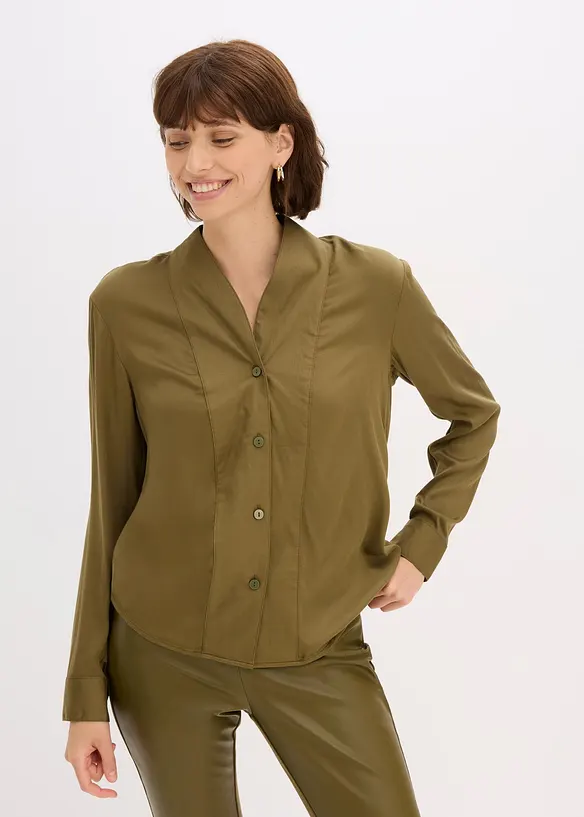 Camicia in satin fluente, bonprix