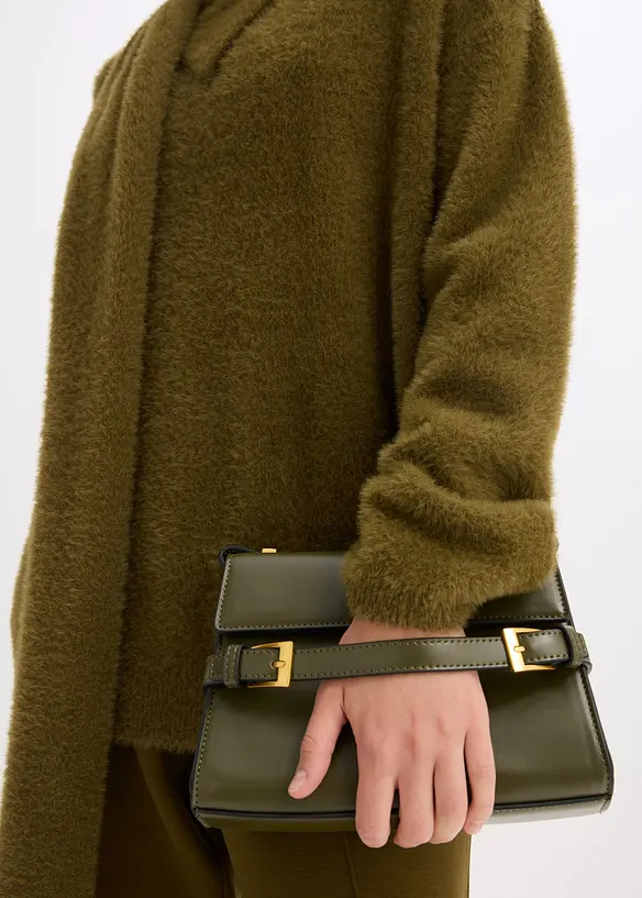Maglione oversize con sciarpa, bonprix