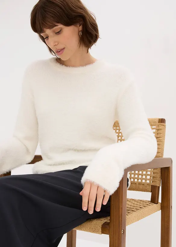 Maglione effetto peluche, bonprix