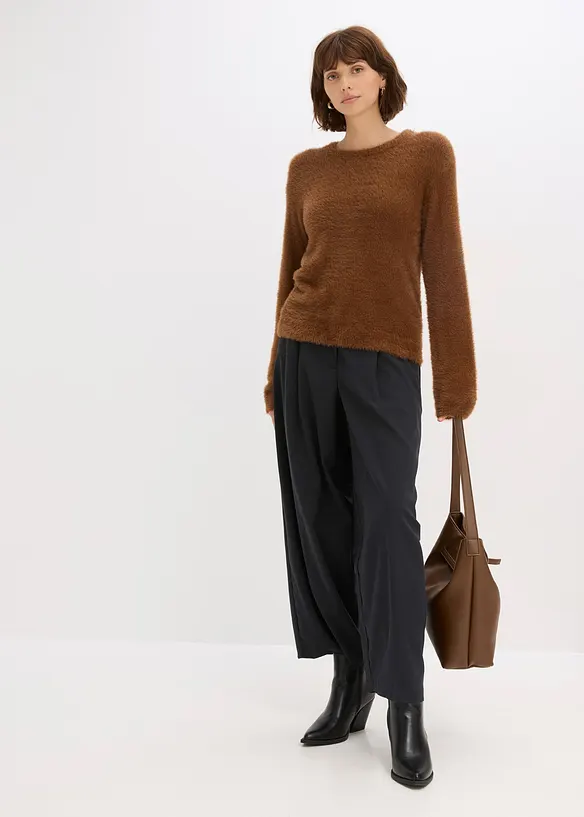 Maglione effetto peluche, bonprix