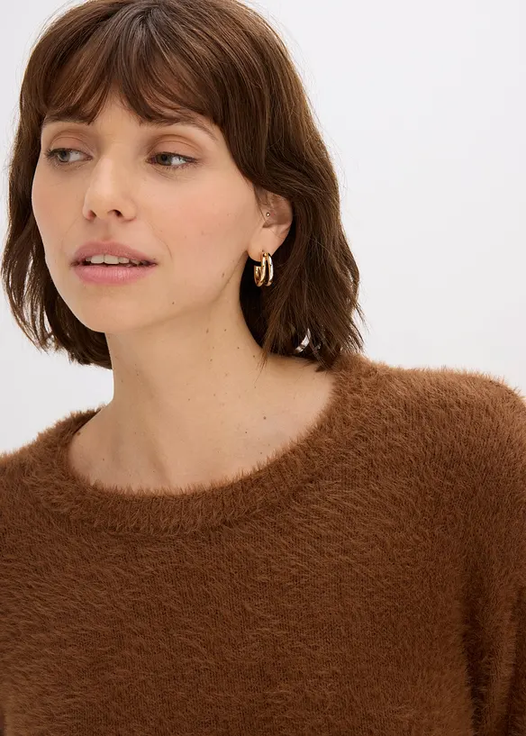 Maglione effetto peluche, bonprix