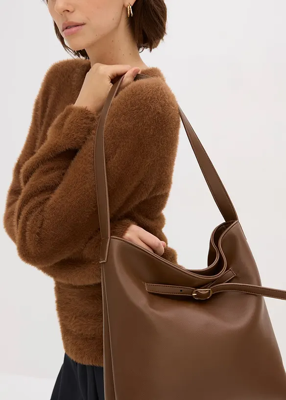 Maglione effetto peluche, bonprix