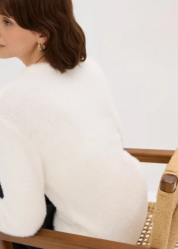 Maglione effetto peluche, bonprix