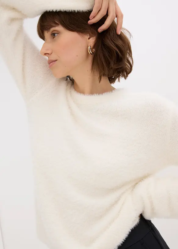 Maglione effetto peluche, bonprix