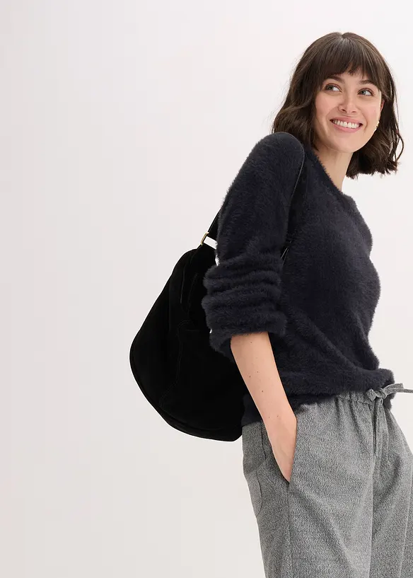 Maglione effetto peluche, bonprix