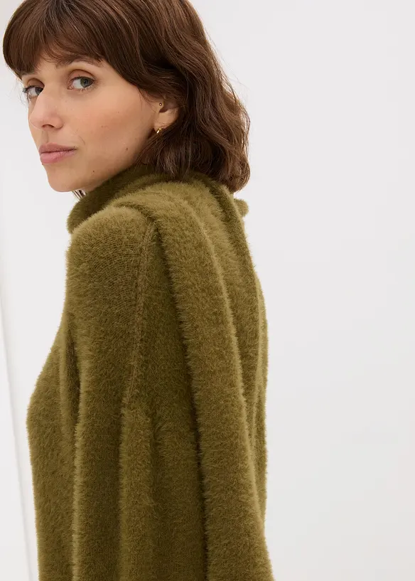 Maglione oversize con sciarpa, bonprix