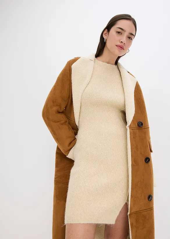 Abito corto in maglia misto lana, bonprix