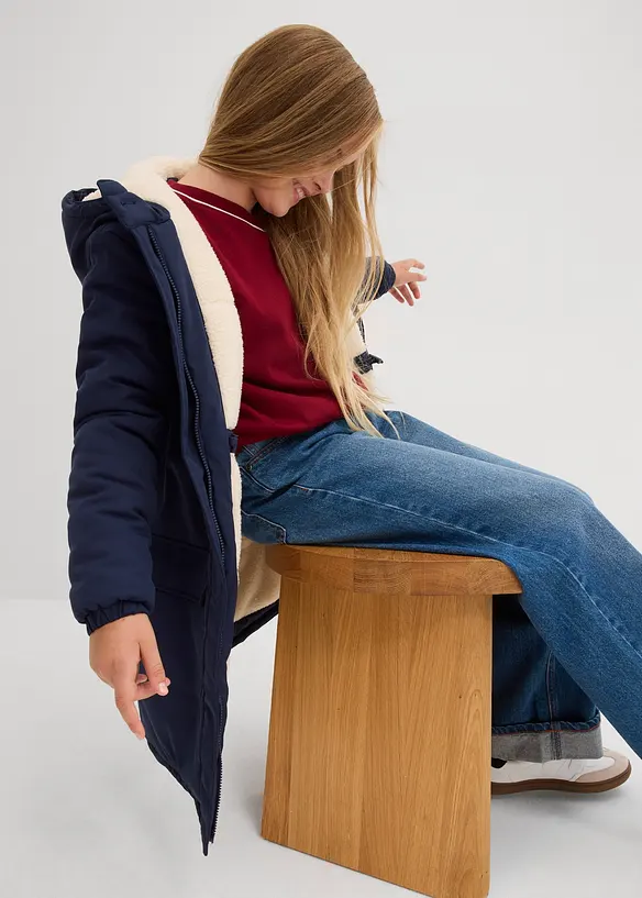 Giubbotto invernale idrorepellente con fodera teddy, bonprix