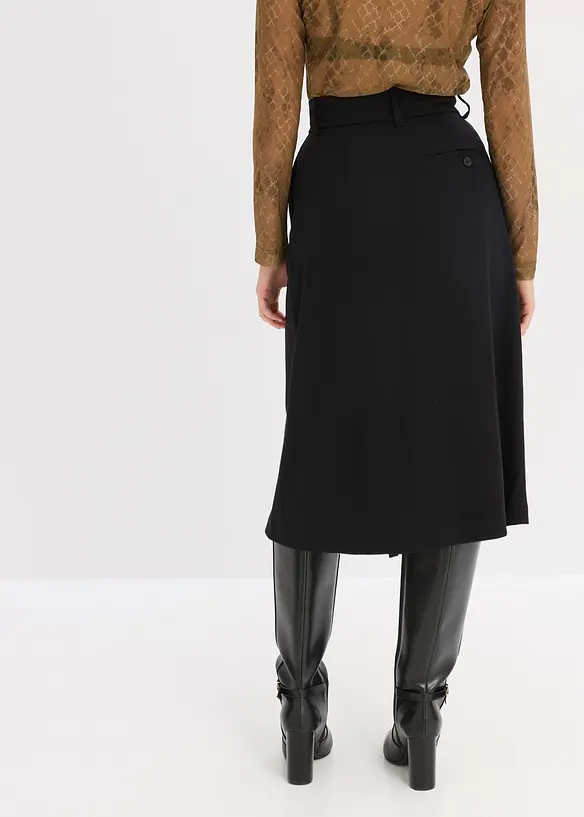 Gonna midi in misto viscosa, bonprix