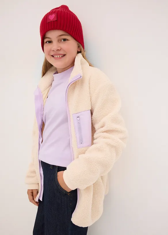 Giacca in pile teddy, bonprix