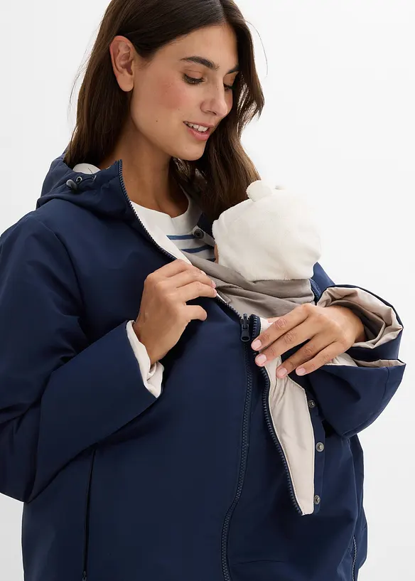 Giubbotto prémaman double face idrorepellente 6 in 1 con inserto babywearing e per gravidanza, bonprix