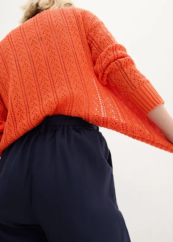 Pantaloni culotte in misto lino leggero, bonprix