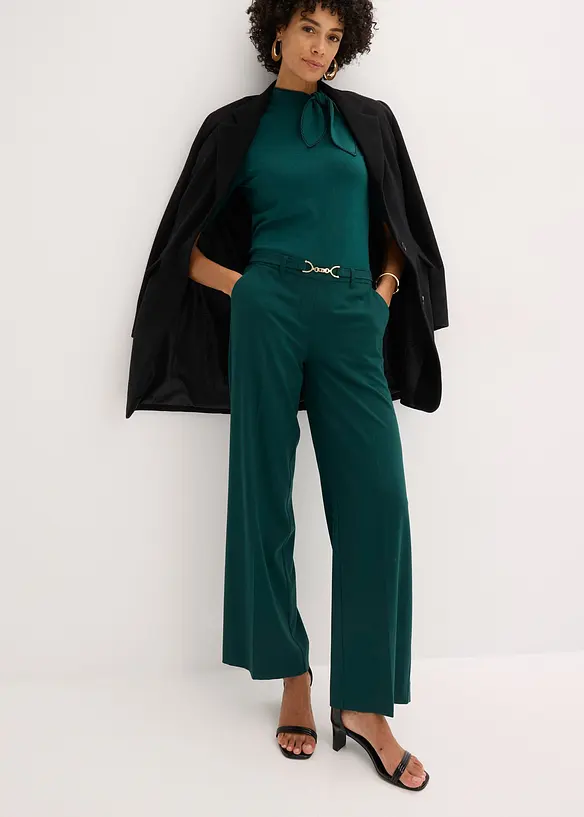 Pantaloni larghi con cintura decorativa, bonprix