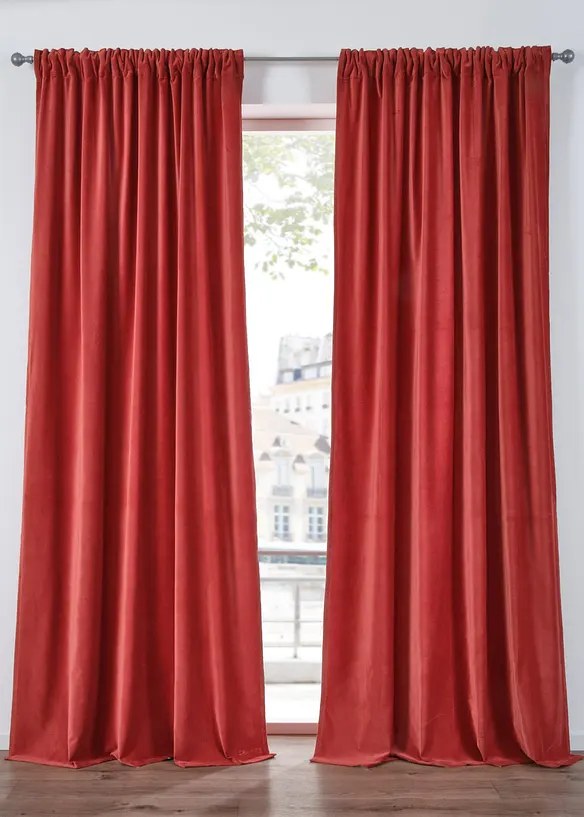 Tenda in velluto di cotone biologico (pacco da 1), bonprix