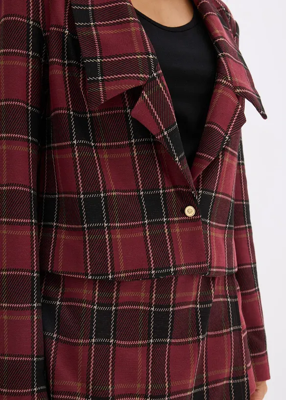 Blazer corto con bottone gioiello, bonprix