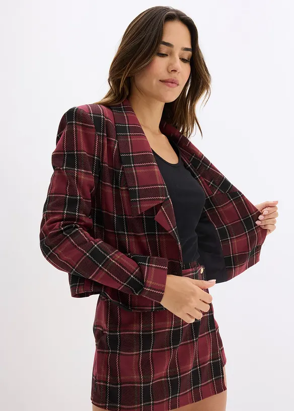 Blazer corto con bottone gioiello, bonprix