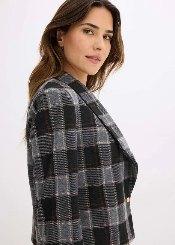 Blazer corto con bottone gioiello, bonprix