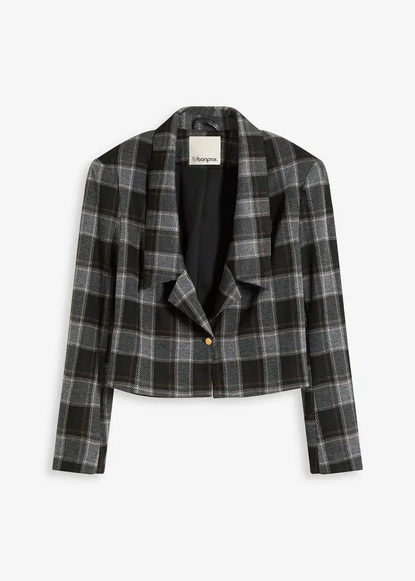 Blazer corto con bottone gioiello, bonprix