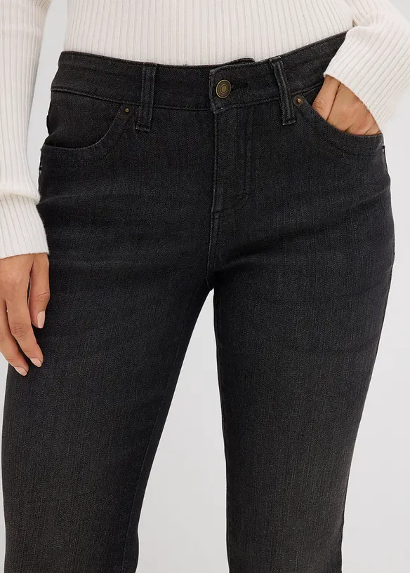 Jeans elasticizzati straight, vita media, bonprix