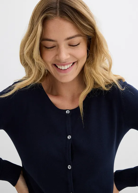 Cardigan in filato fine, bonprix